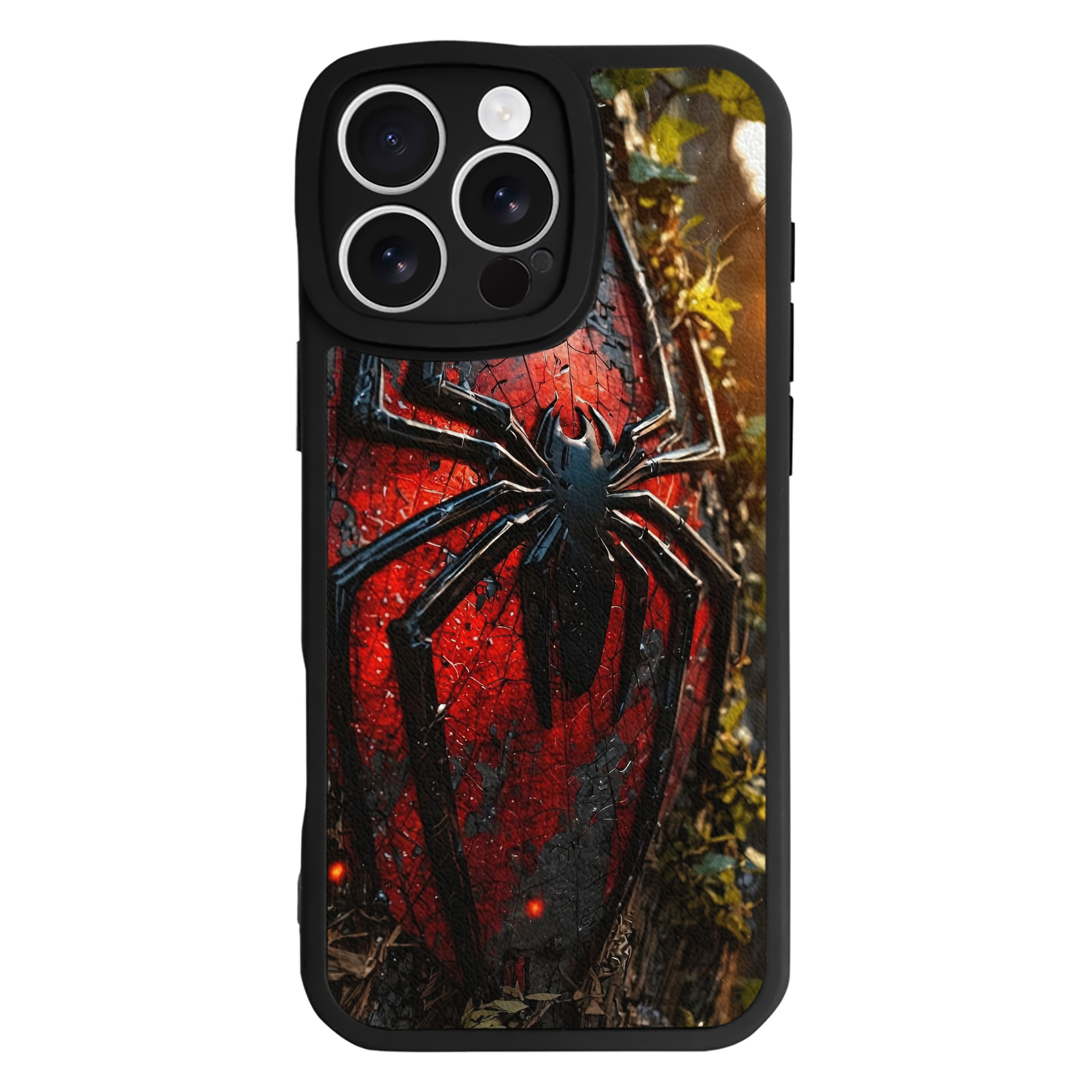 （画像用） Spider Man スパイダーマン 【iPhone 16シリーズ対応】シリコンスマホケース（レザー調） 材質：シリコン